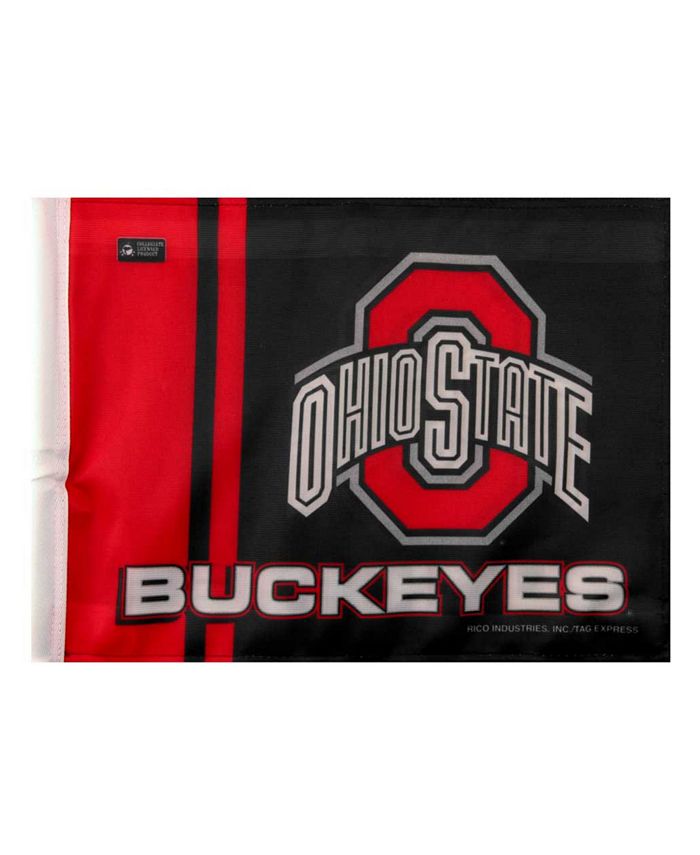 Rico Industries Black Double Sided Double Sided Car Flag - 16" X 19