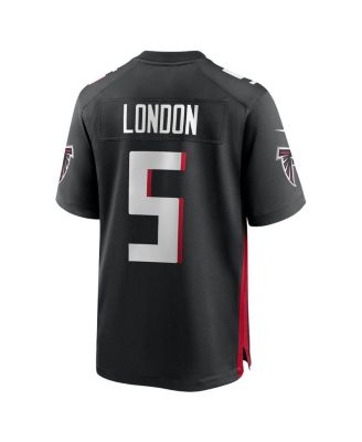 Men's Drake London Black Atlanta Falcons Player Game Jersey