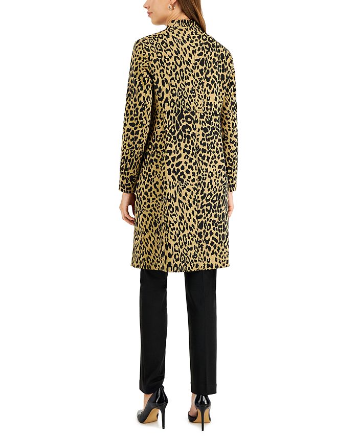 Kasper Petite Animal Print Longline Jacket Macy's