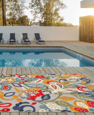 Calla 6929 6'7" x 9' Outdoor Area Rug