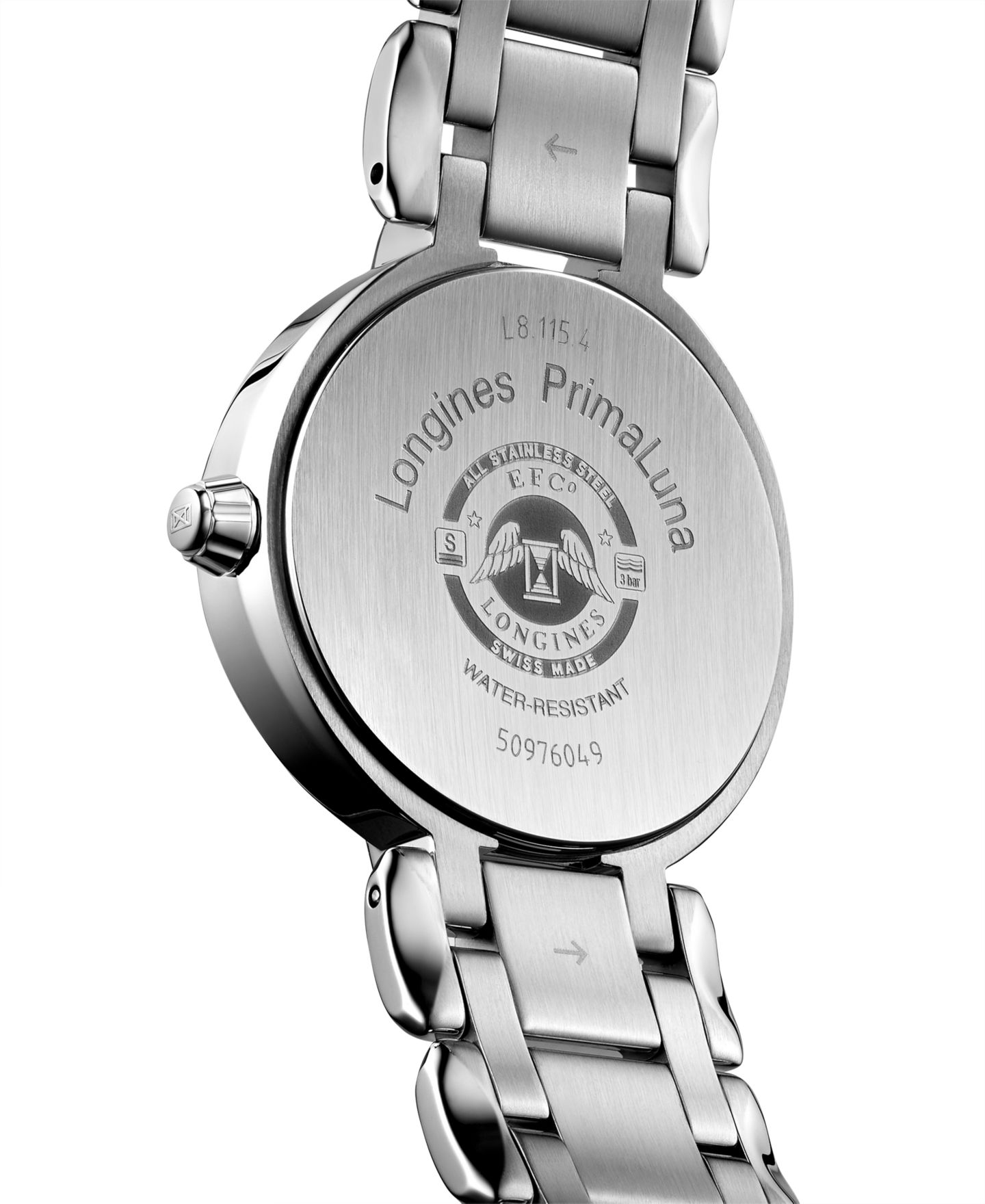 Женские часы Longines Swiss Diamond (1/20 ct. t.w.) Stainless Steel Bracelet Watch 30mm — фото 2