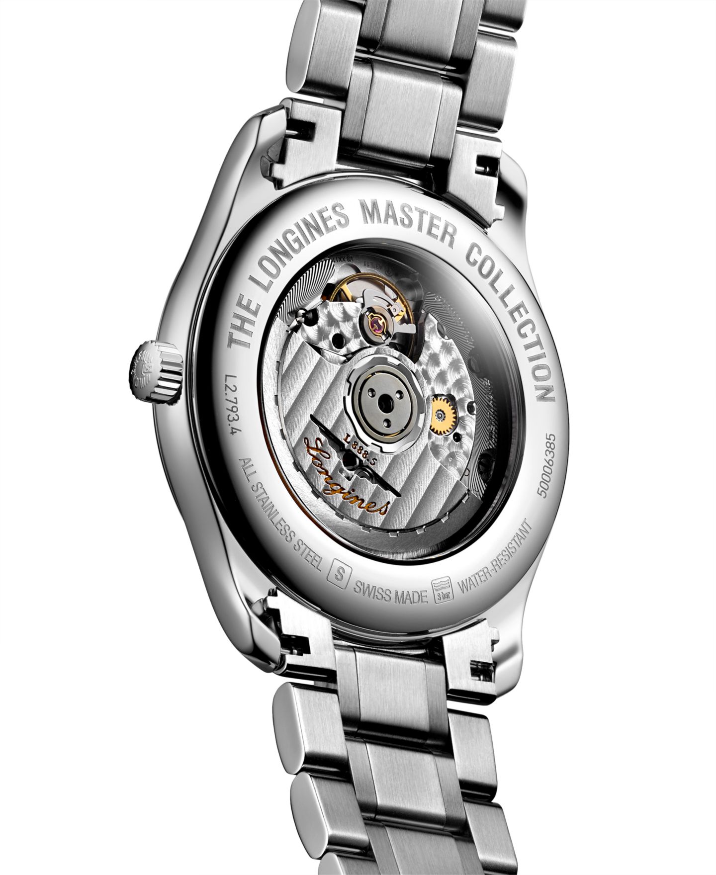 Мужские часы Longines Swiss Automatic Silver-Tone Stainless Steel Bracelet Watch 40mm — фото 2