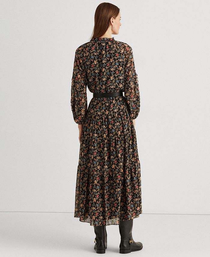 Lauren Ralph Lauren Floral Crinkle Georgette Dress & Reviews - Dresses ...