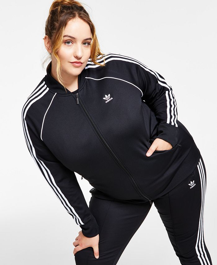 adidas Plus Size Superstar Track Jacket PrimeBlue Macy's