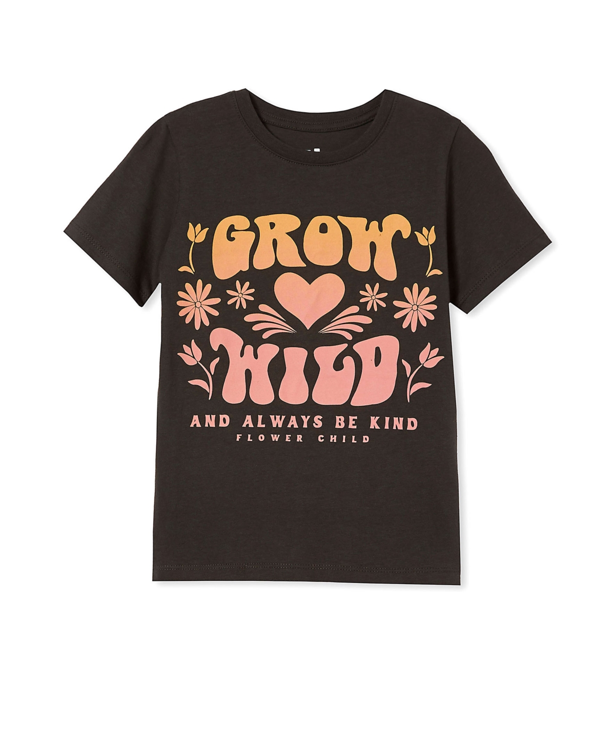 Cotton On Toddler Girls Penelope Short Sleeve T-shirt In Phantom/grow Wild Kind