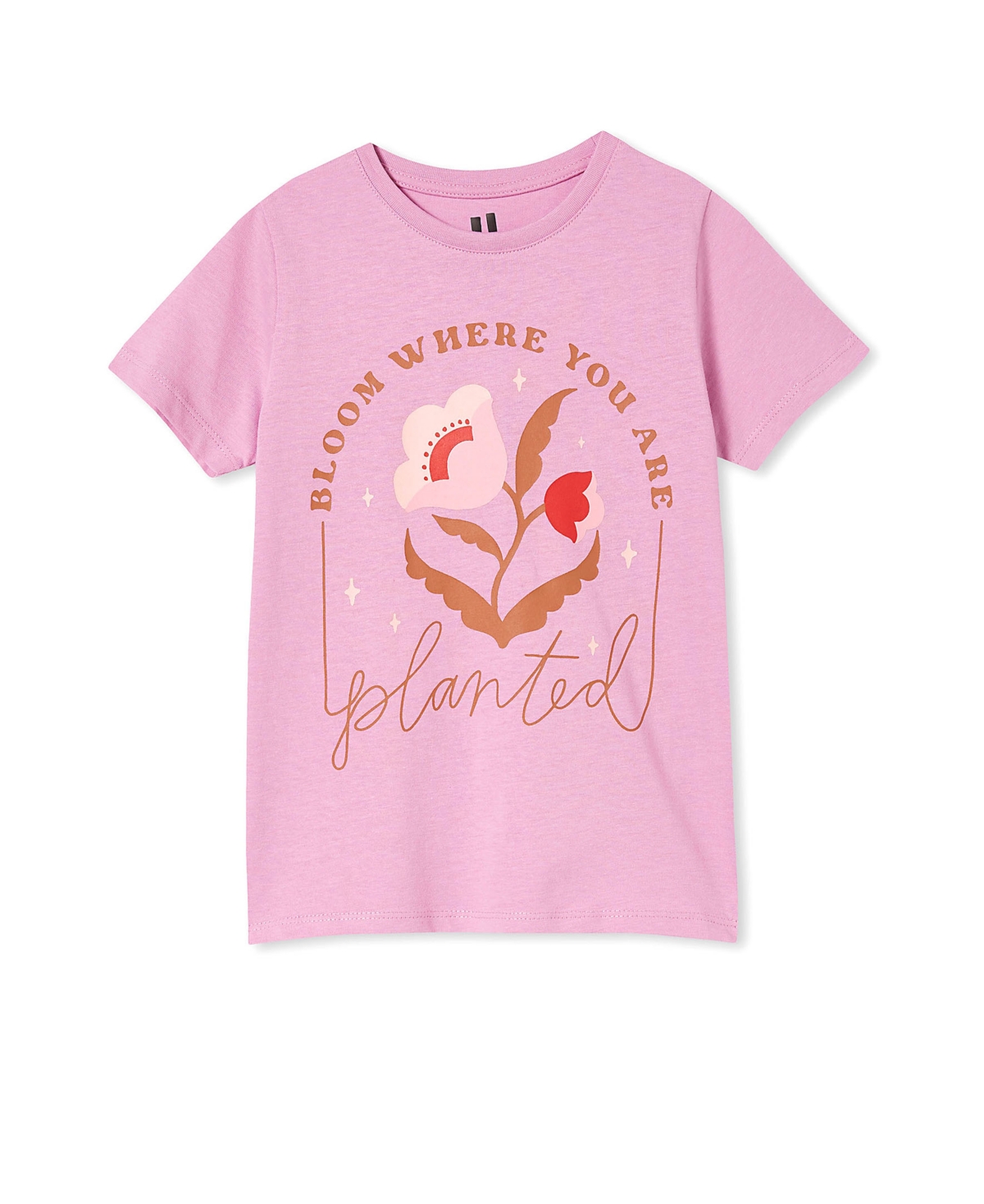 Cotton On Big Girls Penelope Short Sleeve T-shirt In Purple Paradise/bloom