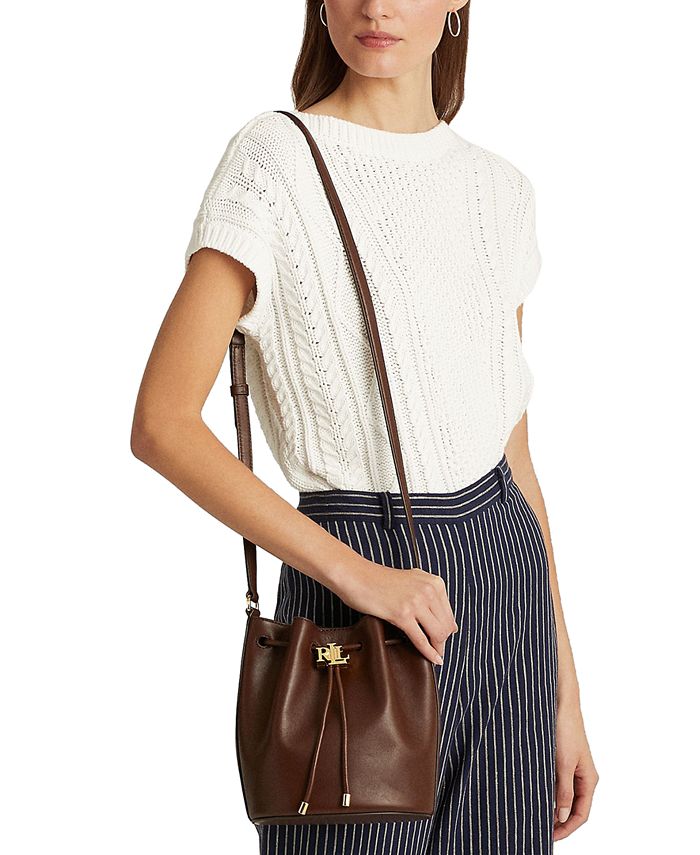 Lauren Ralph Lauren Leather Medium Andie Drawstring Bag Macy's