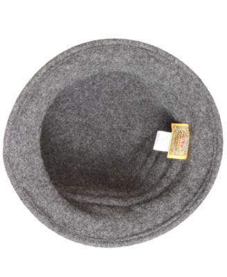 Women's Knit Wool Cloche with Flower