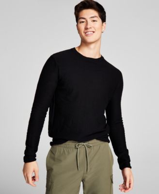 And Now This - Men's Crewneck Solid Knit Sweater