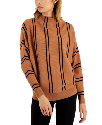 T Tahari Women s Ribbed Mock Neck Sweater Macy s