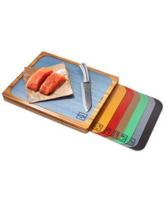 Bamboo Cutting Board & Flexible Food Mats Set