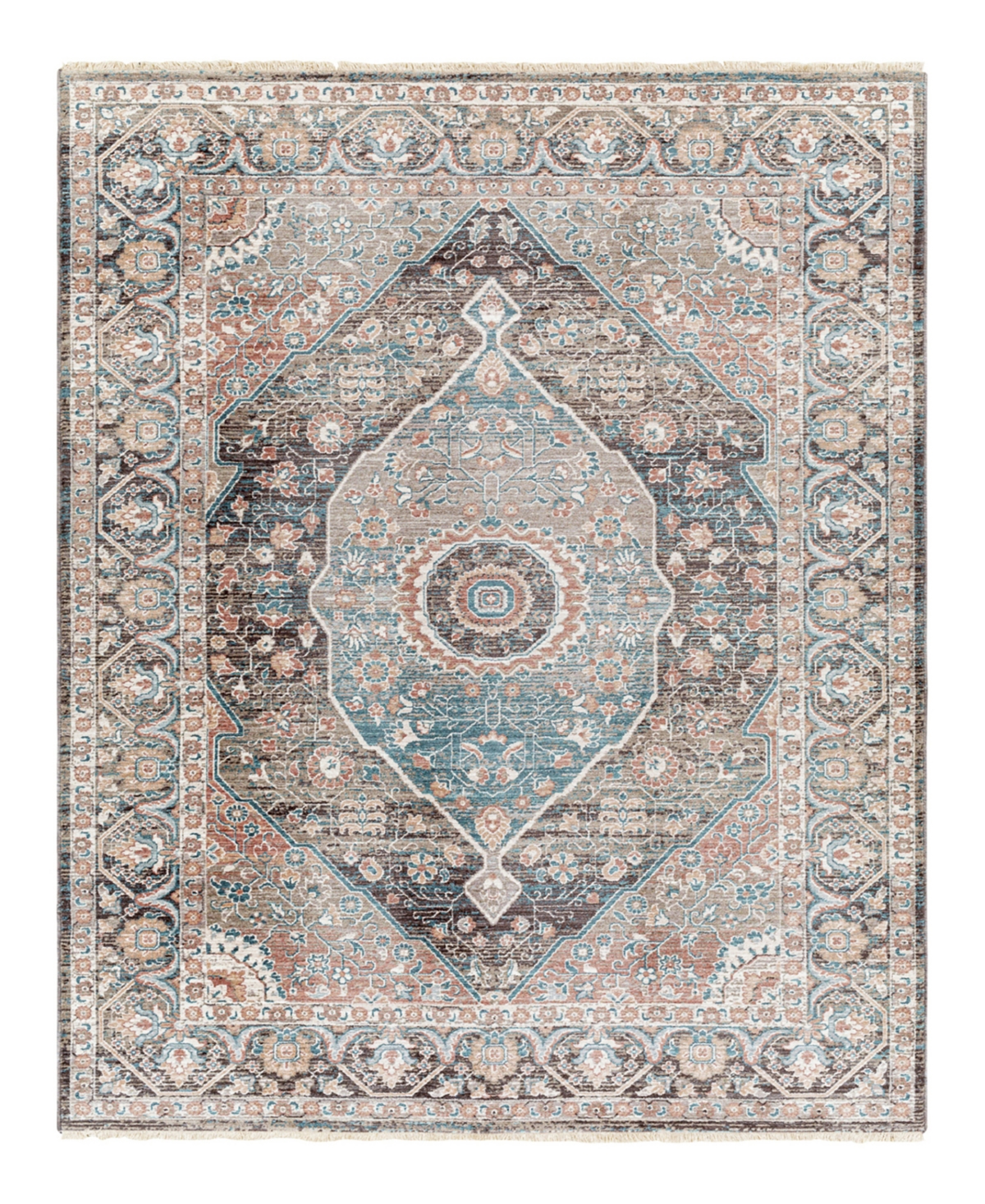 Surya Carlisle Csi-2307 5'3in x 7'9in Area Rug - Rose, Brown