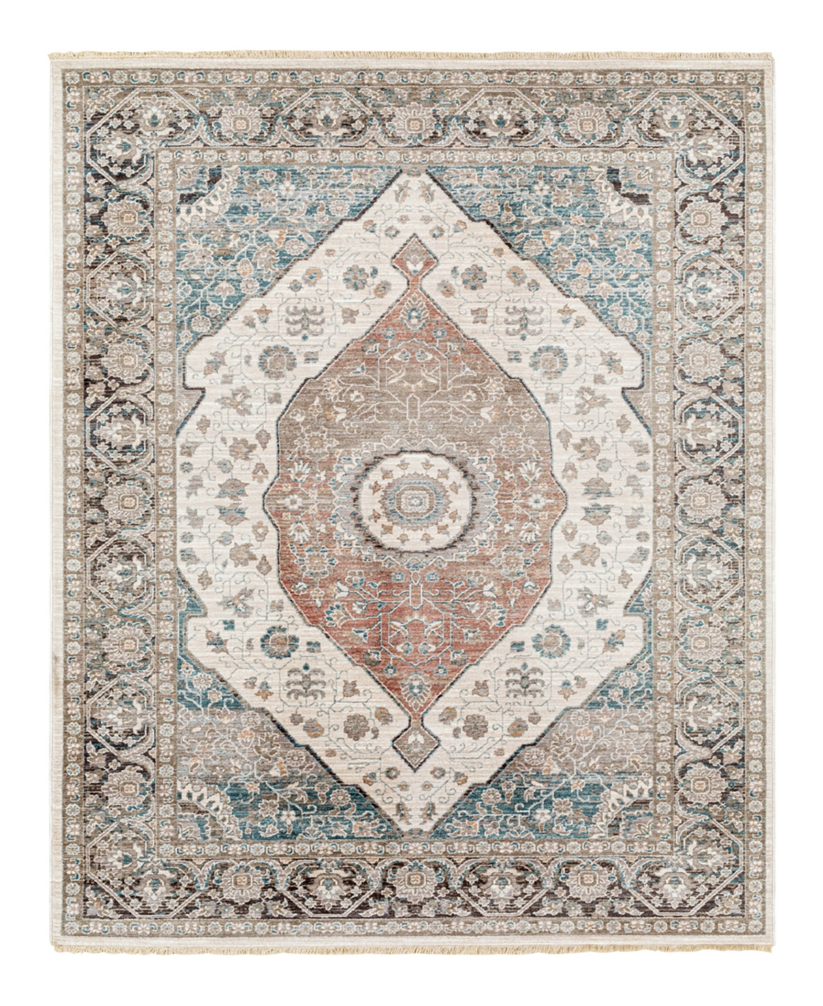 Surya Carlisle Csi-2306 5'3in x 7'9in Area Rug - Ivory, Mist