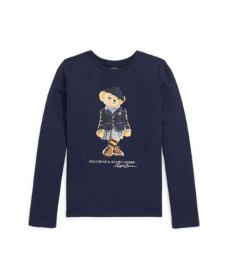 Polo Ralph Lauren Boys White Rugby Bear Graphic Print Long