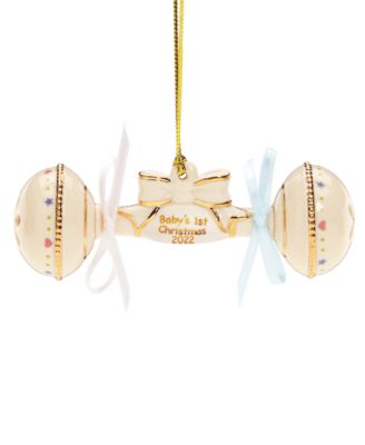 Lenox - 2022 Baby's First Christmas Rattle Ornament