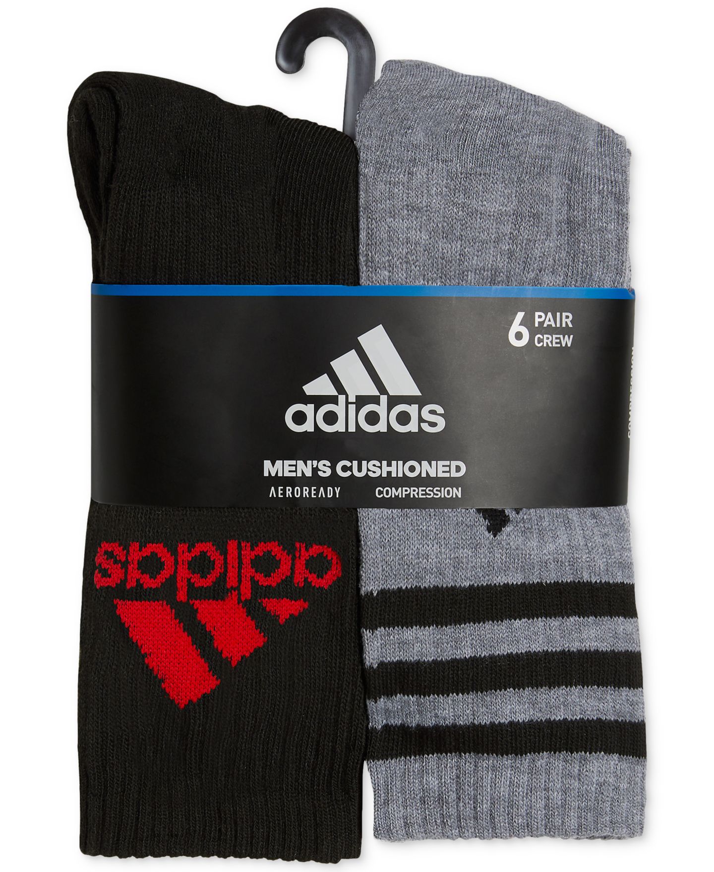 Носки Mixed для мужчин, средней высоты — adidas, цвет: Чёрный / Яркий красный — фото 5