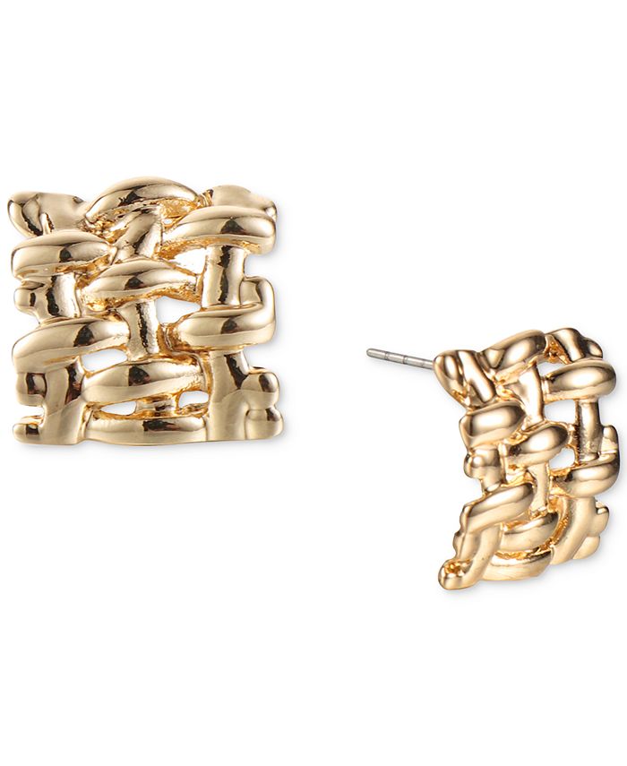 Charter Club Gold Tone Braided Stud Earrings Created for Macy s