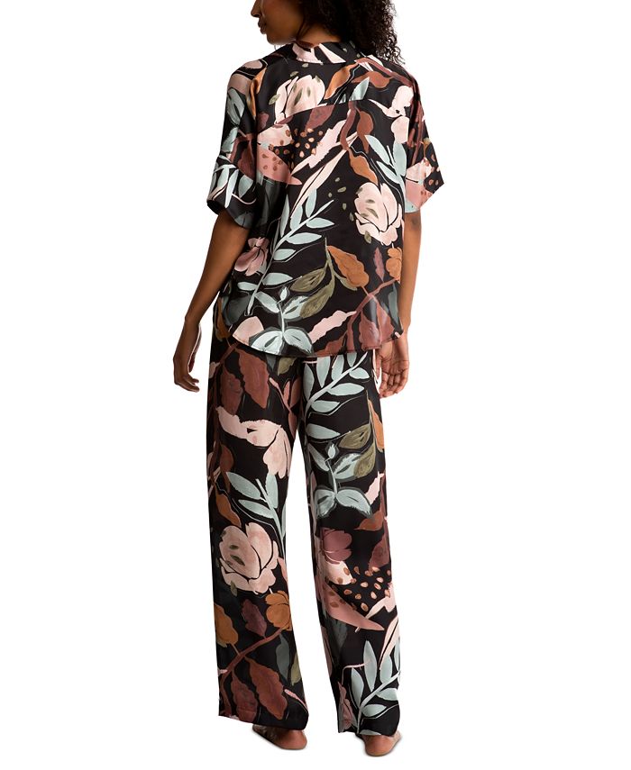 Midnight Bakery Women's Marigold Hammered-Satin Pajama Set - Macy's