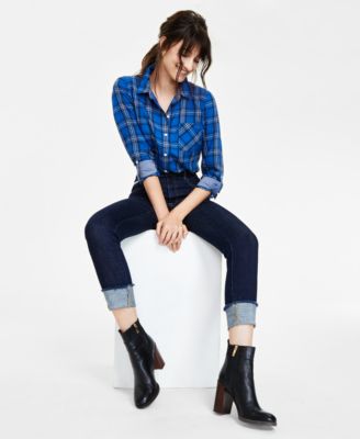 Tommy Hilfiger Womens Roll Tab Shirt Tribeca Skinny Jeans