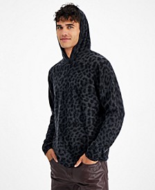Men's Cashmere Cheetah-Print Hoodie, Created for Macy's 
