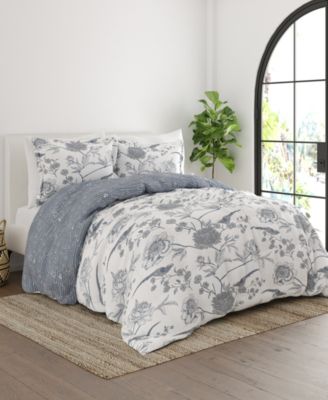 Molly Botanicals Reversible 3-Pc. Comforter Set, King/California King