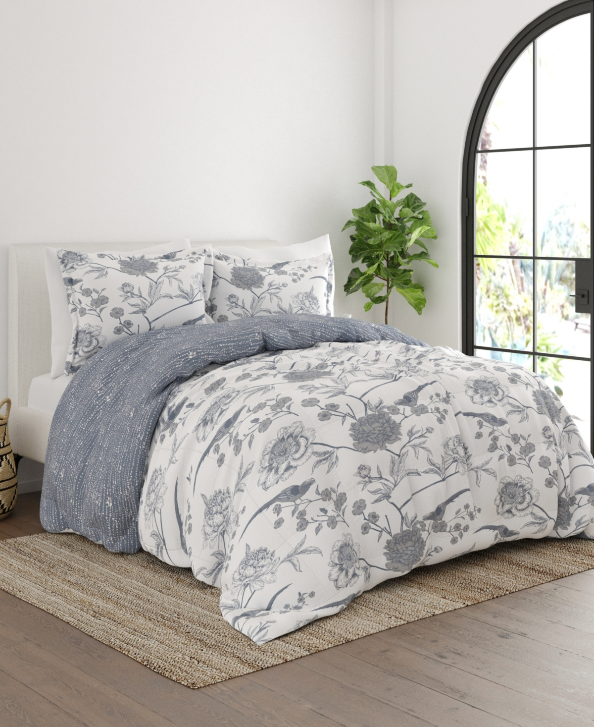 Home Collection PremiumReversible Comforter Set, - Molly Botanicals