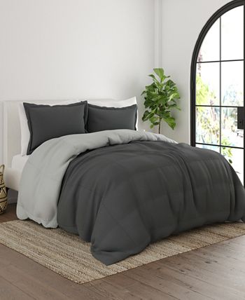 Navy Queen Details about   ienjoy Home Collection Down Alternative Reversible Comforter Set 