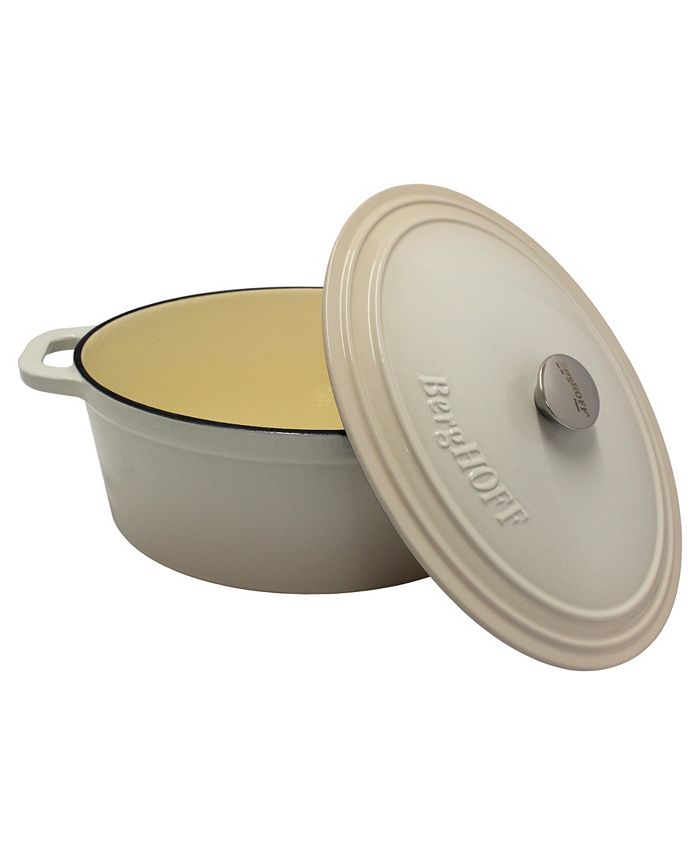 non-stick non-toxic enameled cast iron oval