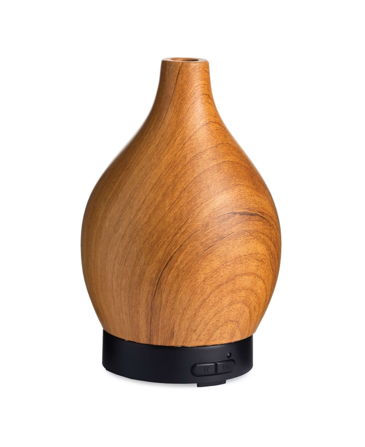 Woodgrain Vase Ultrasonic Essential Oil Diffuser, Set of 4 - Brown