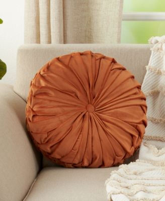 Velvet Pintuck Decorative Pillow, 14" x 14"