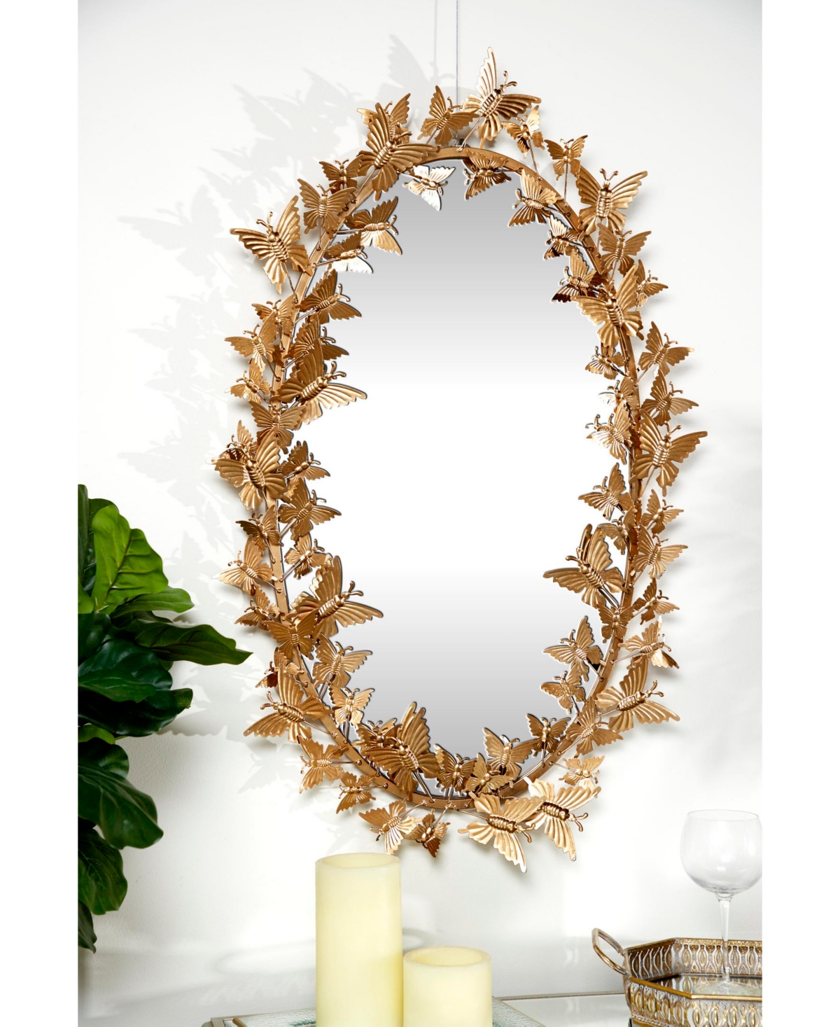 Glam Metal Wall Mirror, 33