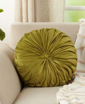Velvet Pintuck Decorative Pillow, 14" x 14"
