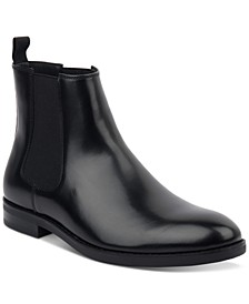 Men's Faux-Leather Pull-On Chelsea Boots, Created for Macy's 