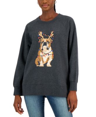 bulldog holiday sweater