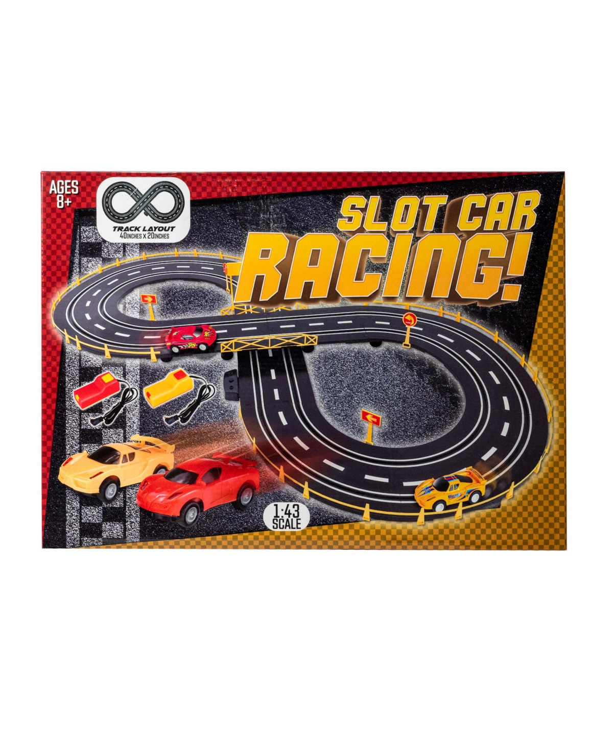Gener8 Kids' Battery Operated Slot Car Racing Track Set, 5 Pieces In Multi