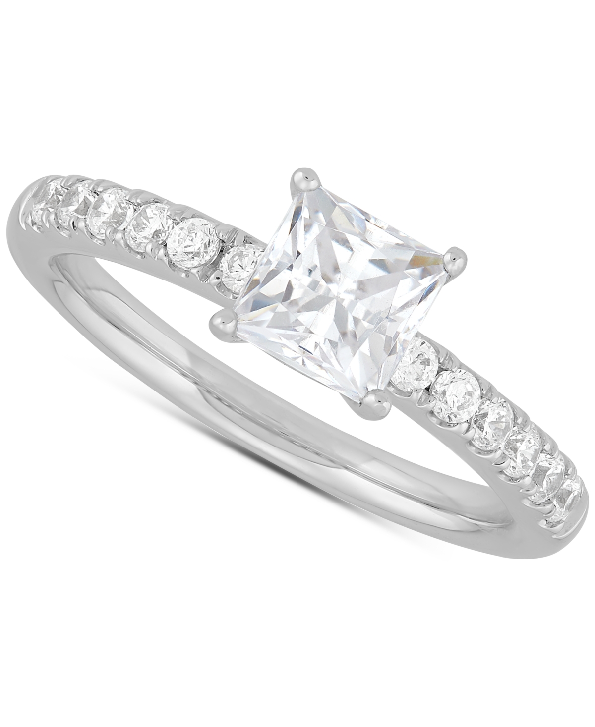 Igi Certified Lab Grown Diamond Ring (1-1/4 ct. t.w.) in 14k White Gold - White Gold