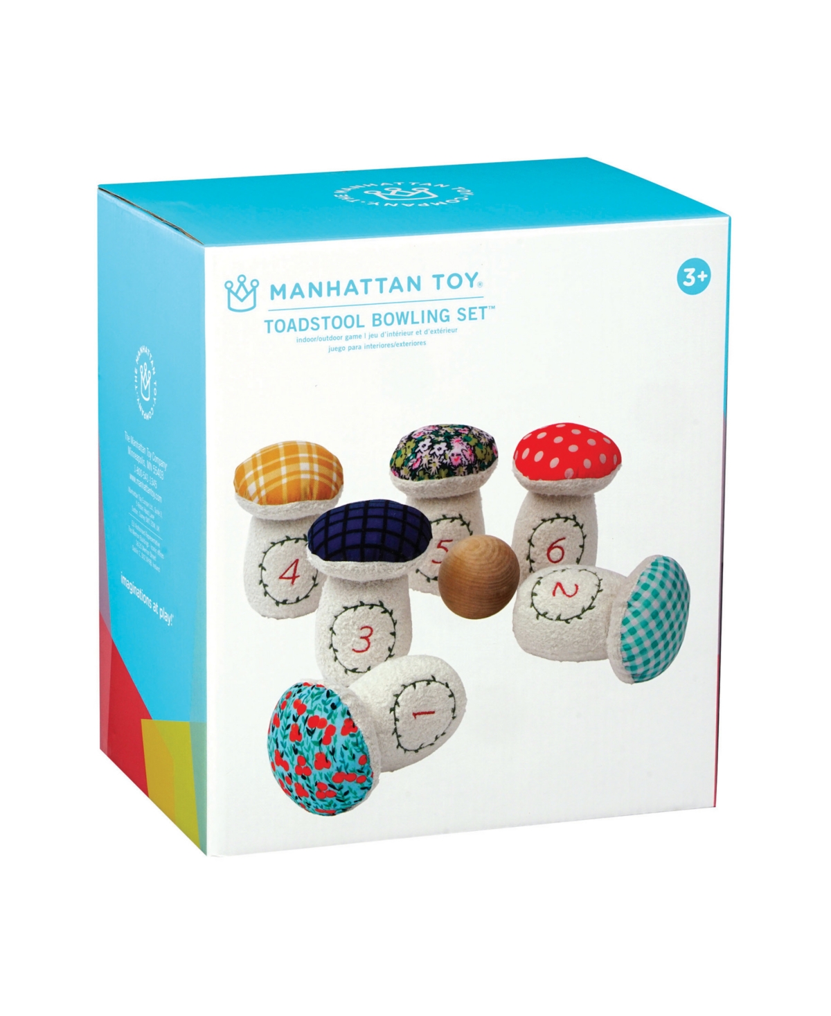 Shop Manhattan Toy Company Decorative Soft Toadstool Junior Bowling Set, 8 Piece In Multicolor