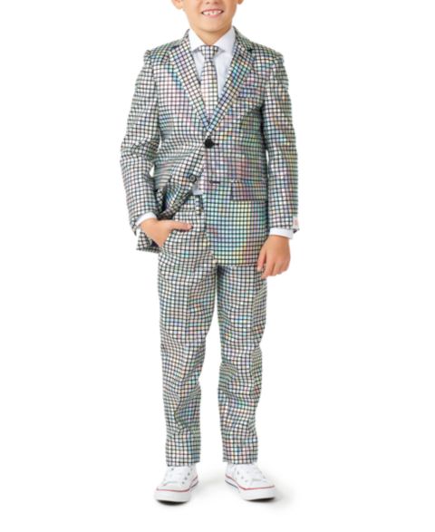 Детский костюм-тройка OppoSuits Metallic Disco Ball для вечеринок, для мальчиков