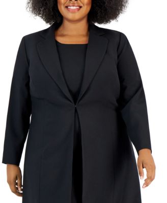 Plus Size Topper Jacket & Sheath Dress Suit Set