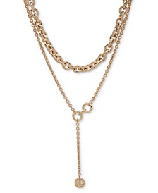 Gold-Tone Layered Lariat Necklace, 16" + 3" extender