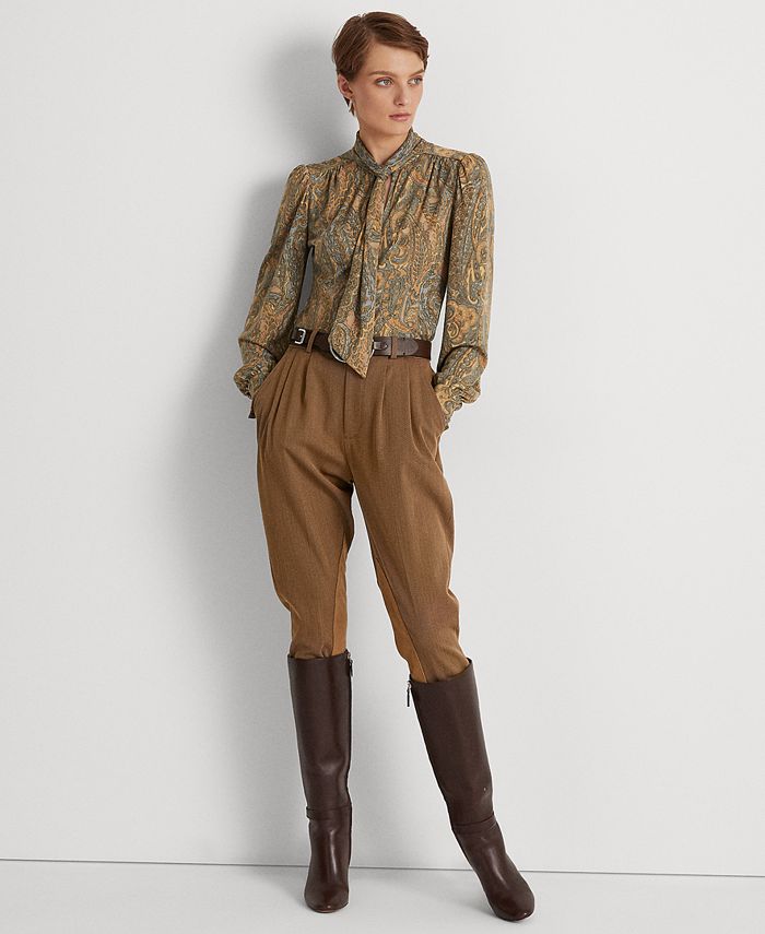 Lauren Ralph Lauren Paisley TieNeck Jersey Top Macy's