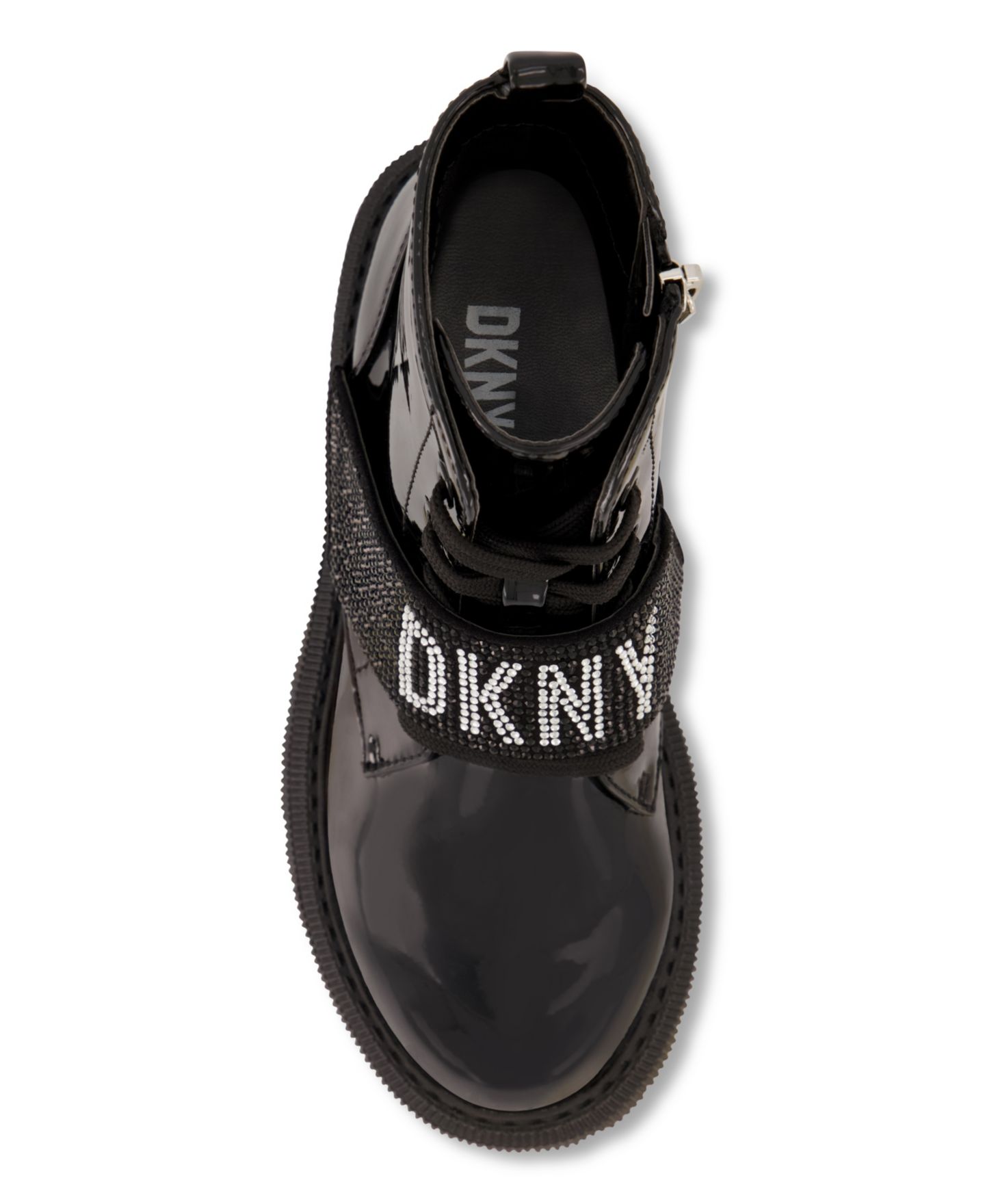 Ботинки DKNY Elastic Logo Strap Moto Boots для девочек, цвет: Чёрный — фото 6