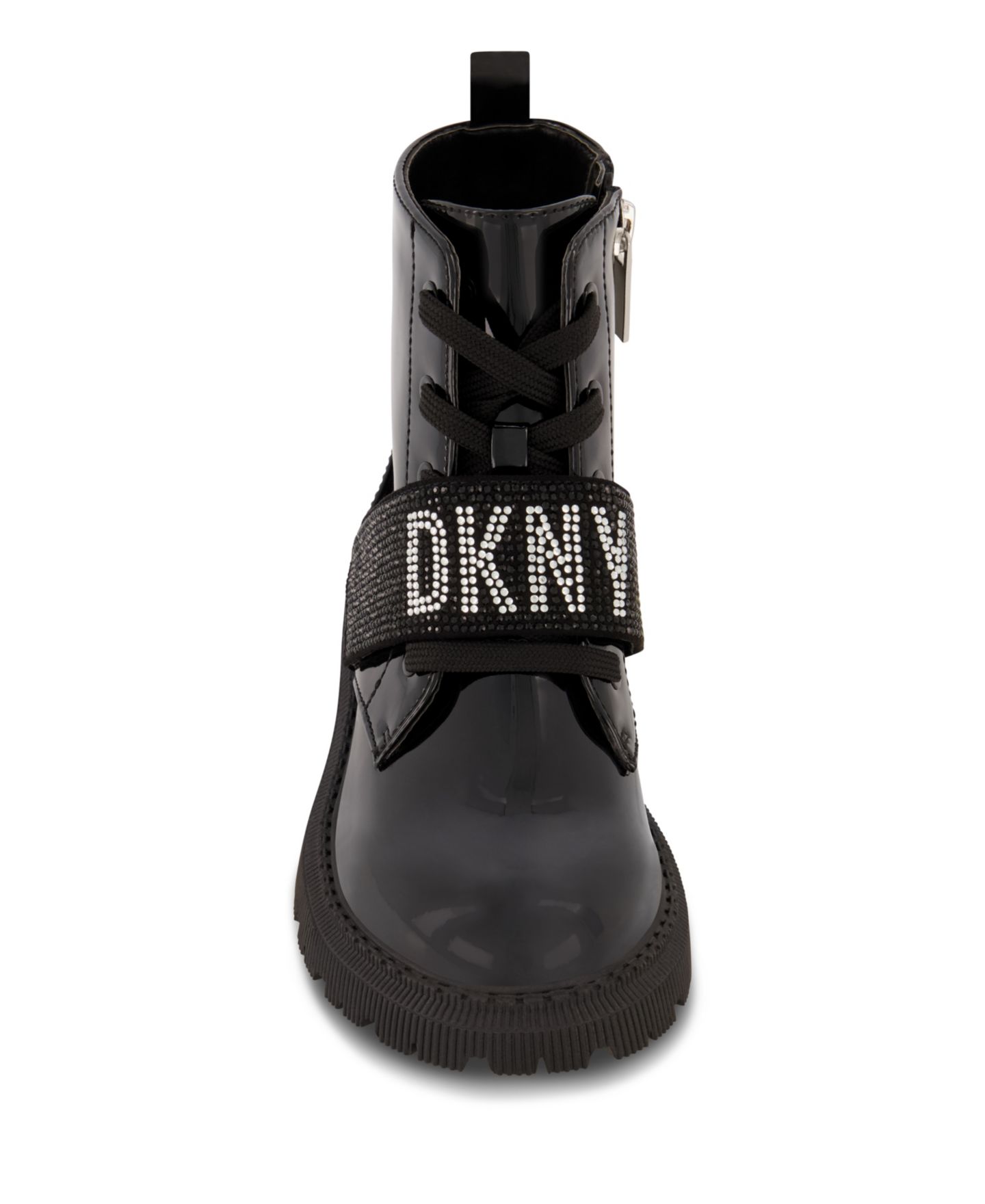 Ботинки DKNY Elastic Logo Strap Moto Boots для девочек, цвет: Чёрный — фото 5