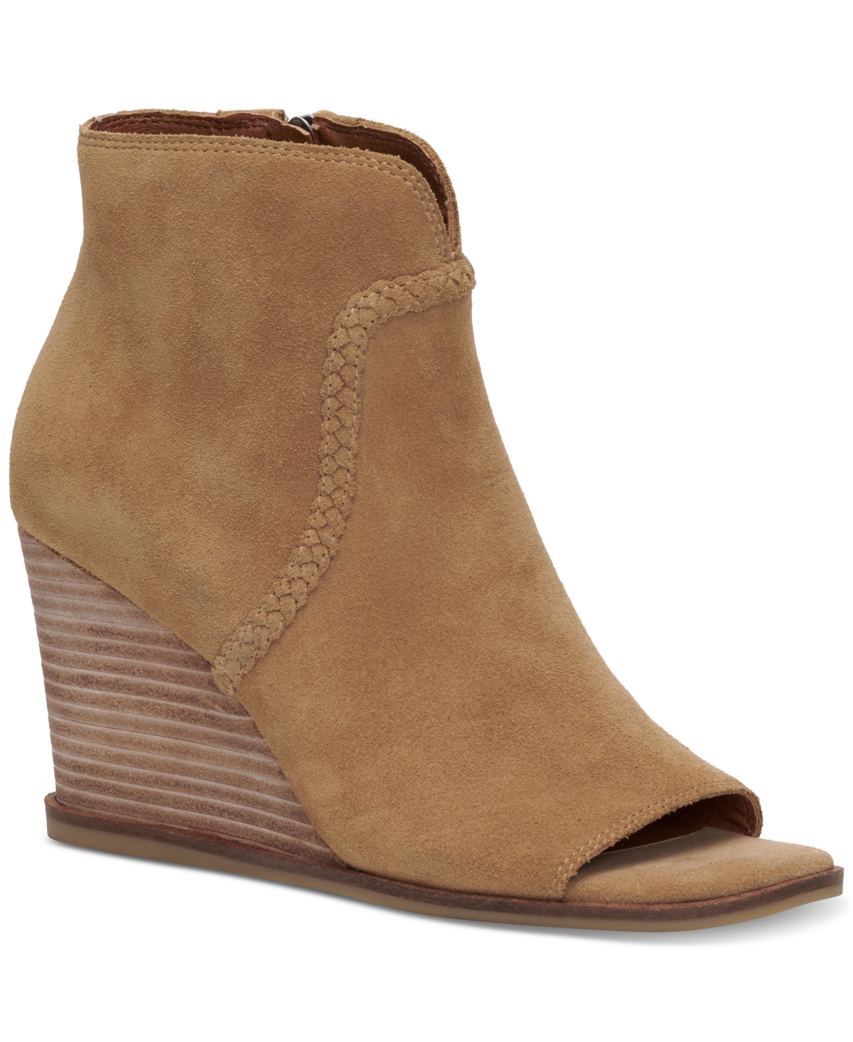 LUCKY BRAND WOMEN'S LURELI PEEP-TOE WEDGE BOOTIES WOMEN'S SHOES
