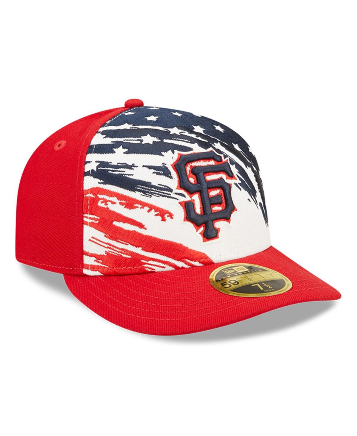 Shop New Era Men's  Red San Francisco Giants 2022 4th Of July Low Profile 59fifty Fitted Hat