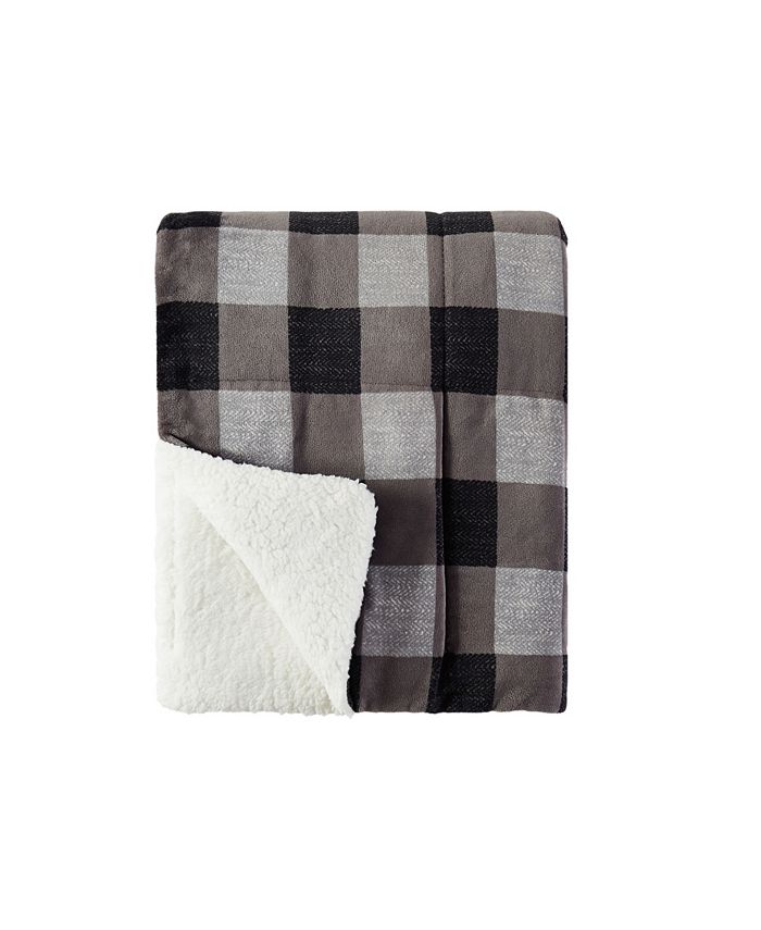 London fog warm reversible sherpa throw blanket store