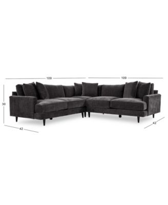 CLOSEOUT! Mariyah 3-Pc. Fabric Sectional, Created for Macy's