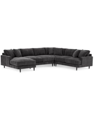 CLOSEOUT! Mariyah Fabric 4-Pc. Sectional with Chaise, Created for Macy's