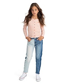 Levi's x Clements Twins Big Girls Long Sleeve Scoop Neck Rib Knit Top