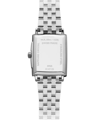 Women's Swiss Toccata Diamond (1/5 ct. t.w.) Stainless Steel Bracelet Watch 22.6x28.1mm